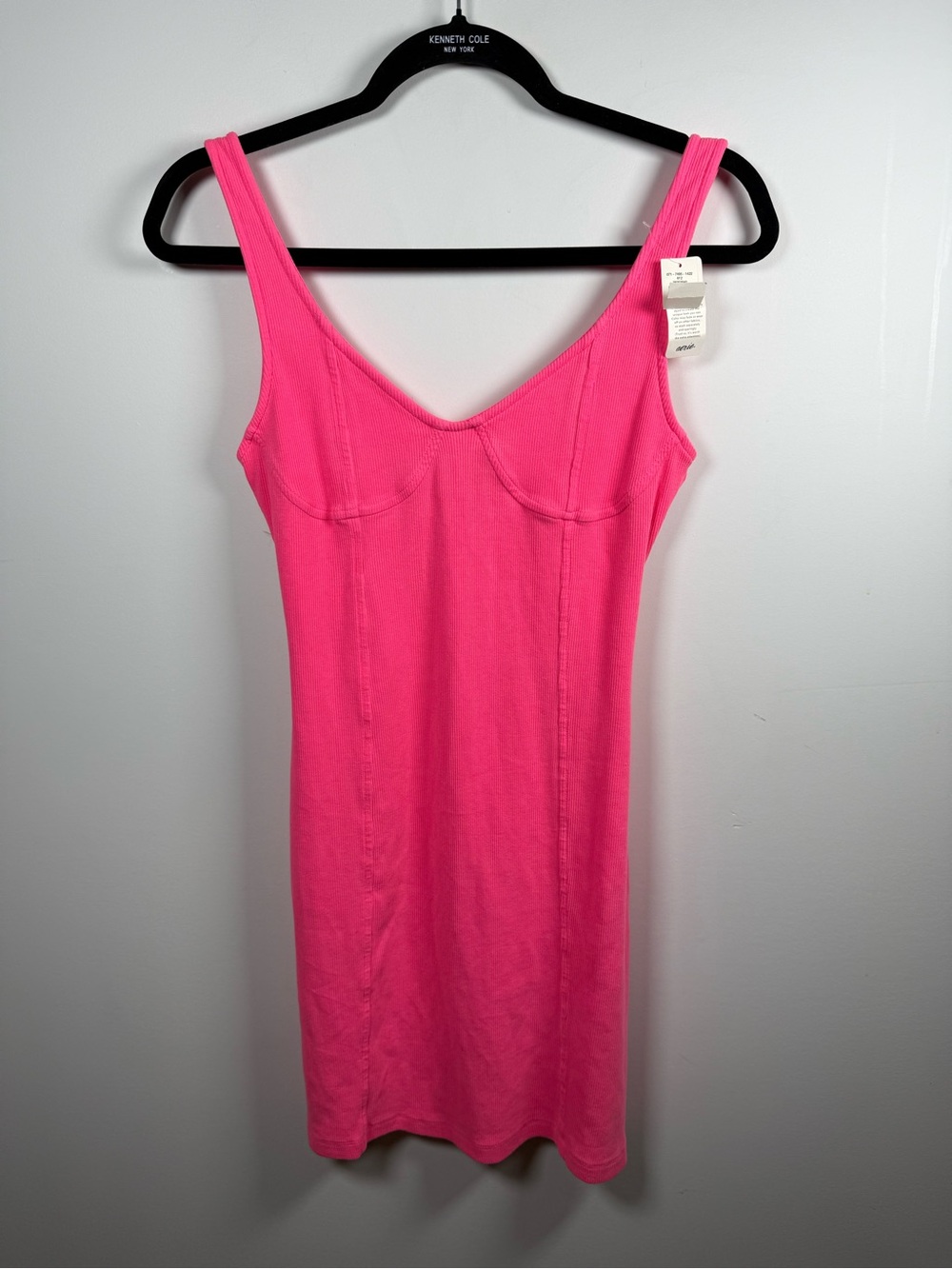 AERIE | BNWT MSRP $64.95 Pink Ribbed Mini Dress Size S